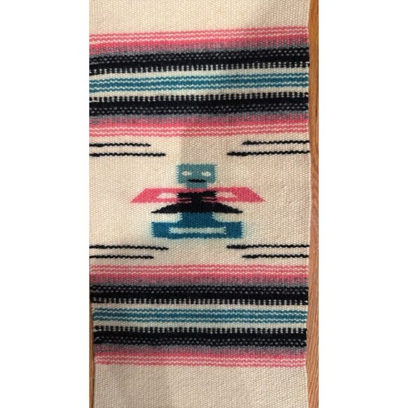 Southwest Wool Rug/Tabletop Hand Woven Tapestry Thunderbird 9” X 18.5” Vtg - Picture 8 of 9